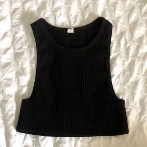 Black cropped top